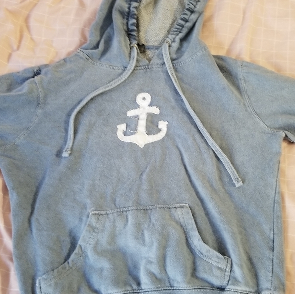 Blue hoodie with Anchor